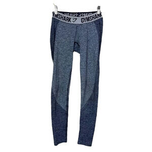 Gymshark Flex Leggings Navy Blue Marl‎ Gray Size Small